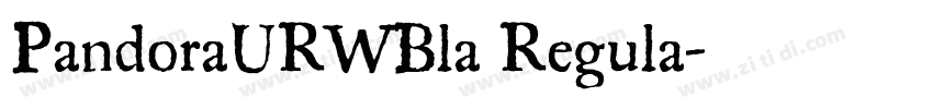 PandoraURWBla Regula字体转换